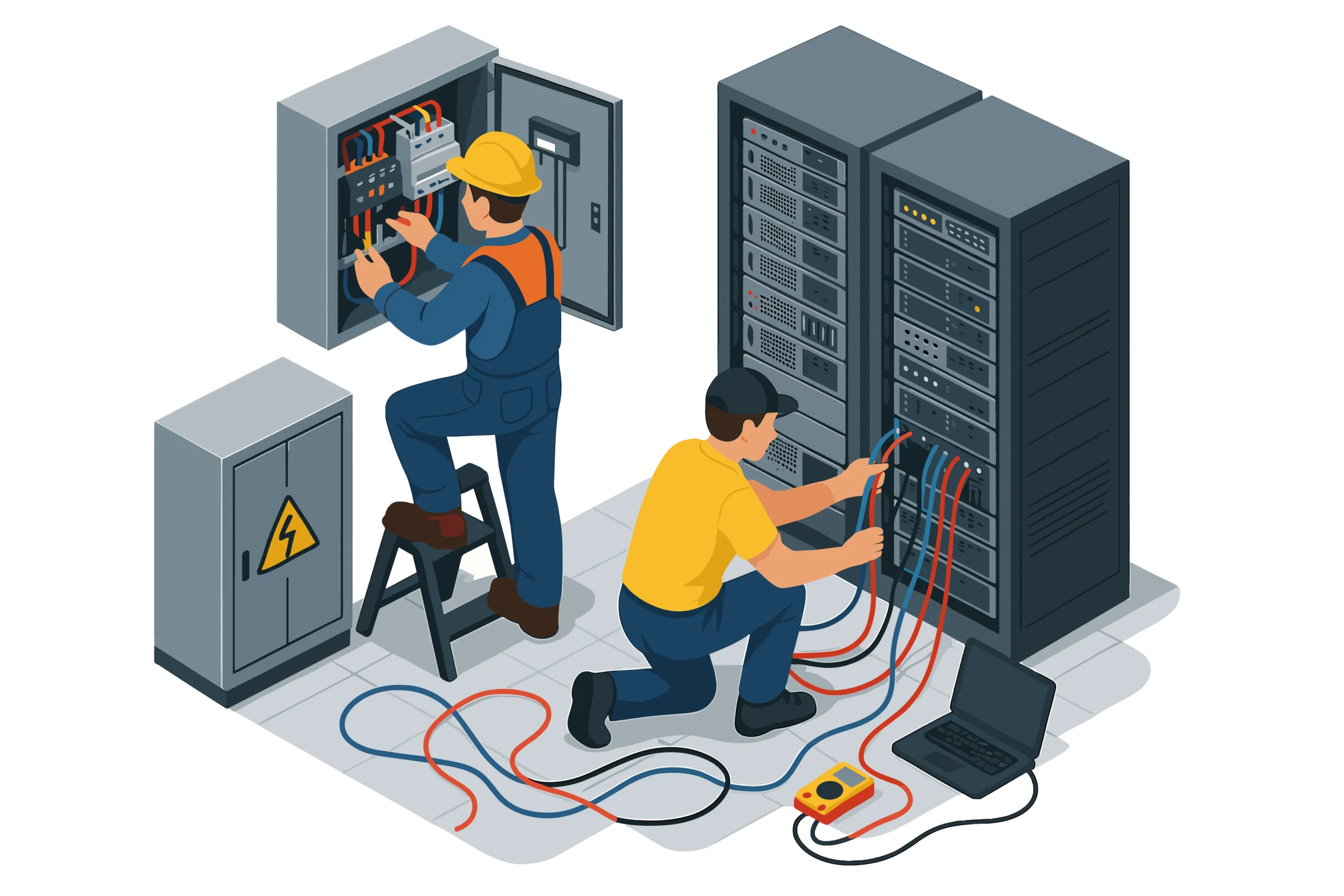 professional electrician ilustration